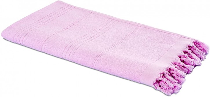 Hamamtuch FROTTIER 2in1 rosa, Handtuch und Pestemal in einem, 100% Baumwolle, 90 x 190 cm