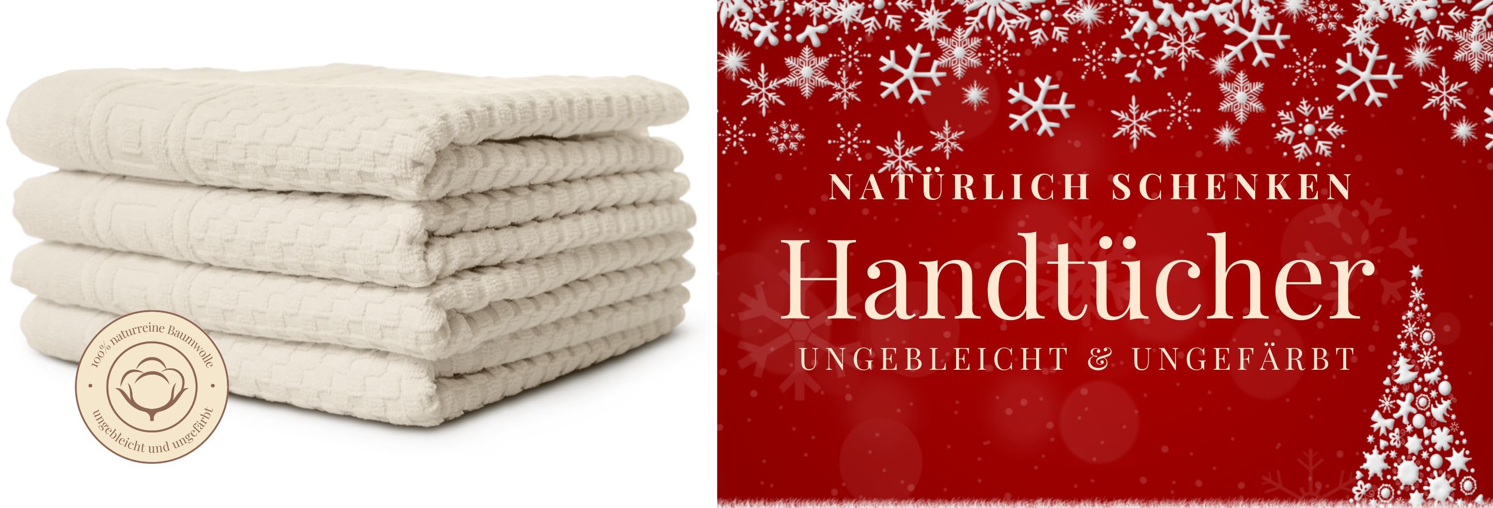 Naturhandtücher Weihnachten