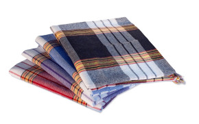 4x Hamamtuch CLASSIC rot blau schwarz beere kariert, leicht & platzsparend, 80 x 170 cm