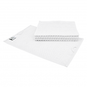 6x Gästehandtuch WAFFEL 30x50 cm weiß I Hotelqualität 100% Baumwolle Zwirnfrottier