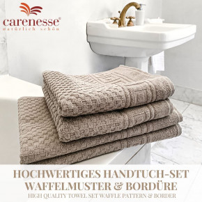 4x Handtuch WAFFEL 50x100 cm weiß I Premium Hotelqualität 100% Baumwolle I Zwirnfrottier