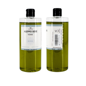 Aleppo Flüssigseife flüssig mit Dosierkappe, 75% Olivenöl 25% Lorbeeröl, 1x500ml