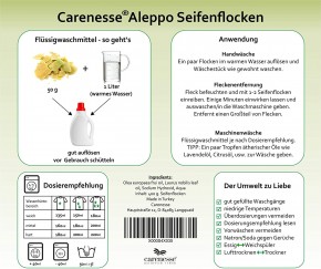 Aleppo Seifen-Flocken 75% Olivenöl 25% Lorbeeröl Öko-Waschmittel ohne Zusatzstoffe 400g