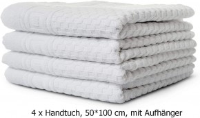 Handtuch-Set 8 tlg. WAFFEL weiß Premium Hotelqualität 100% Baumwolle saugstark & strapazierfähig