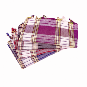 4x Hamamtuch CLASSIC rot blau schwarz beere kariert, leicht & platzsparend, 80 x 170 cm